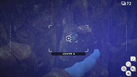 川が流れているエリアの左壁をサーチ