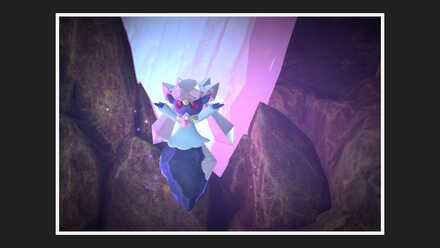 出現したディアンシーにイルミナオーブを当てる