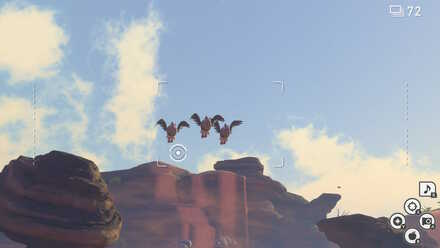 3体のバルジーナが合流して飛んでくる