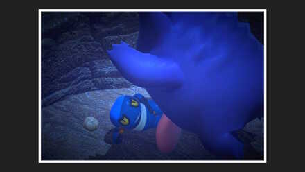 近くにいるグレッグルにイルミナオーブを当てる