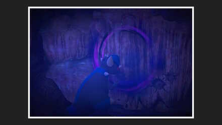 頭突きをしている姿を撮影する