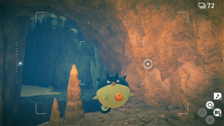 ハリーセンにふわりんごを当てて膨らませる