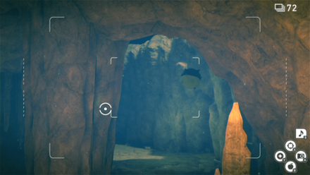 更にふわりんごを当ててしぼんでいく姿を撮影