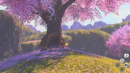 桜の木の下のクリスタルフラワーを起動