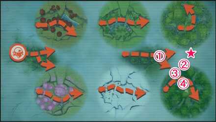 メブキジカの詳細位置