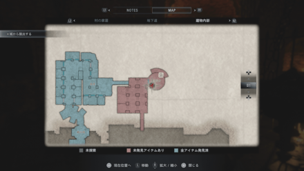 宝の地図の場所