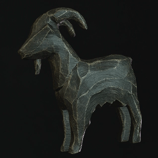 黒山羊の木彫の画像