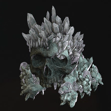 頭骨の多結晶の画像