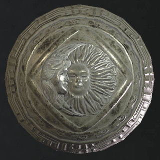 月と太陽の金属球の画像