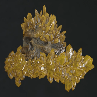暗黄の結晶骨の画像