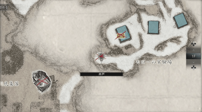 モローの実験場の南側の先端