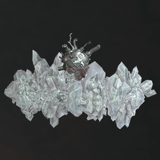 結晶まみれの機械心臓の画像