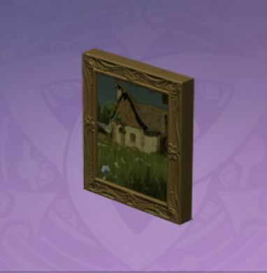 風景画「田舎の民家」の画像