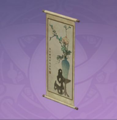 工筆画「瓶中春花」の画像