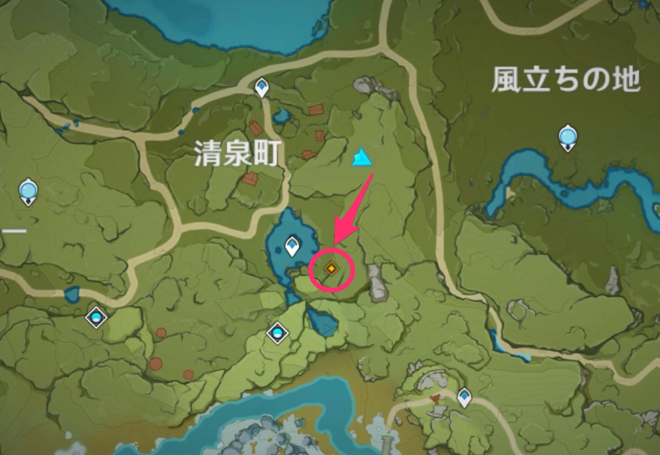 敵陣突入の場所