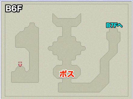 バブイルの塔（地底）B6Fのマップ画像