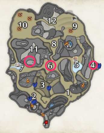 砂原地上ジャギィの出現マップ