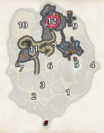 砂原地下ジャギィの出現マップ