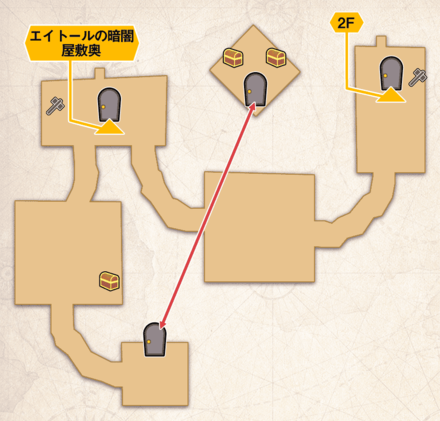 とこしえの闇1Fのマップ