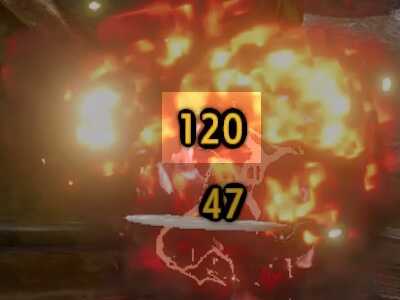 爆破120ダメージ