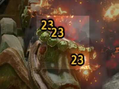 拡散弾Lv1：23ダメージ