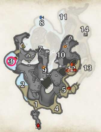 溶岩洞↑ルドロス出現場所マップ