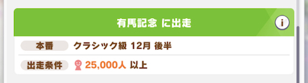 育成目標の有馬記念は勝たなくていい
