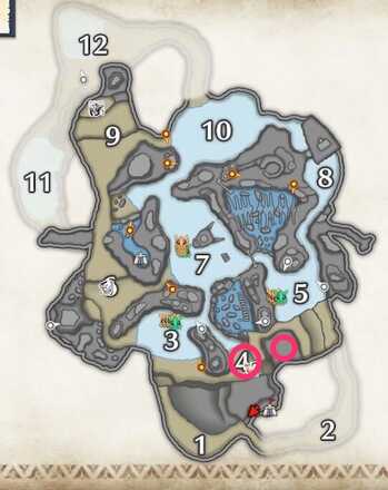 寒冷群島↑イズチ出現場所マップ