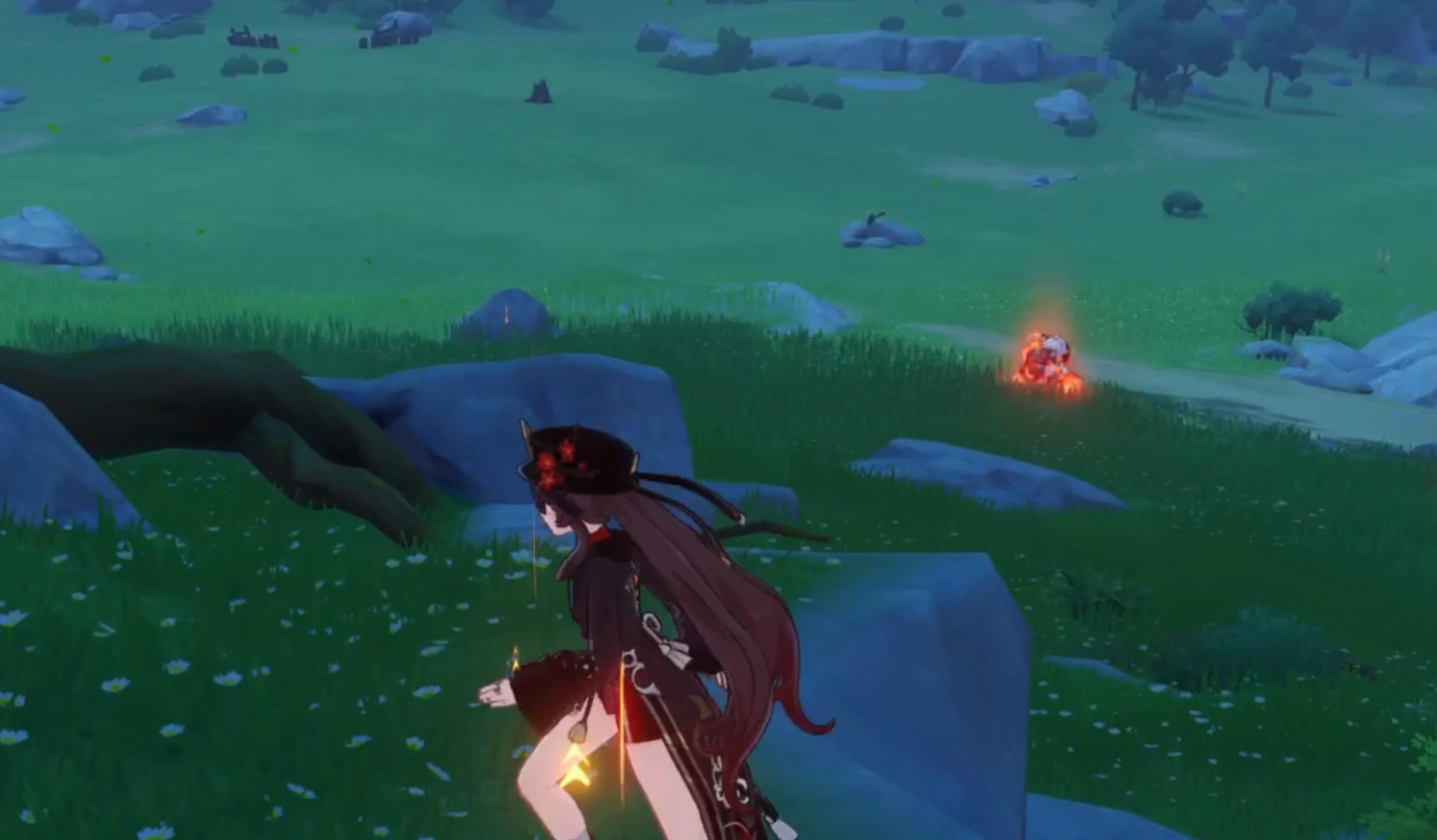 夜0時に時間を変更すると変わったヒルチャールが出現する