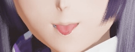 舌出しや口元の上下移動ができる