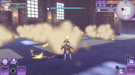 撒かれる煙に触れるとダメージを受ける