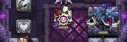 ドクロを倒すとハートパネルが起動