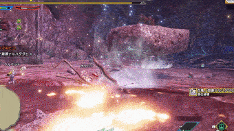 岩の上に乗って回避動画