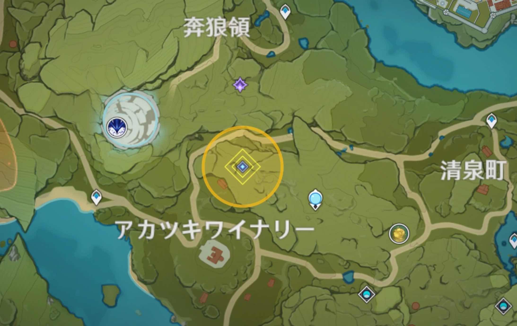 アカツキワイナリー付近に向かう