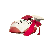 リングピローのレッド×ホワイトの画像