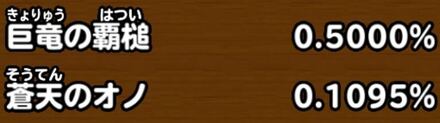 目玉装備排出確率の画像