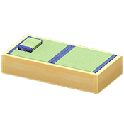 タタミのベッドのライトブラウンの画像