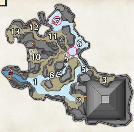 水没林↑ガライーバ出現場所マップ