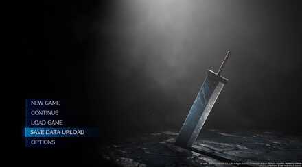 PS4でFF7Rを起動し、セーブデータをアップロードする