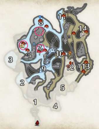 溶岩洞↓ブナハブラ出現場所マップ