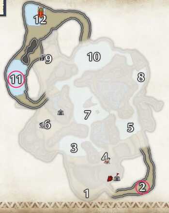 寒冷群島↓ブナハブラ出現場所マップ