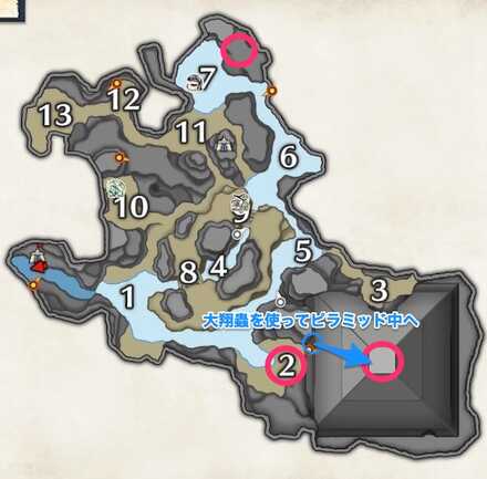 水没林↑アイルー出現場所マップ