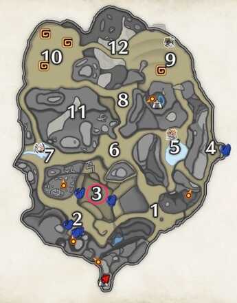 砂原↑アイルー出現場所マップ