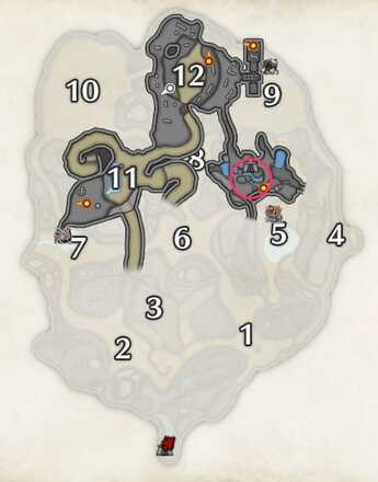 砂原↓メラルー出現場所マップ