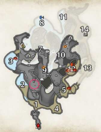 溶岩洞↑メラルー出現場所マップ