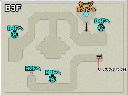 バブイルの塔（地上）B3Fのマップ画像