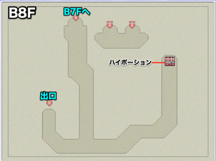 バブイルの塔（地上）B8Fのマップ画像