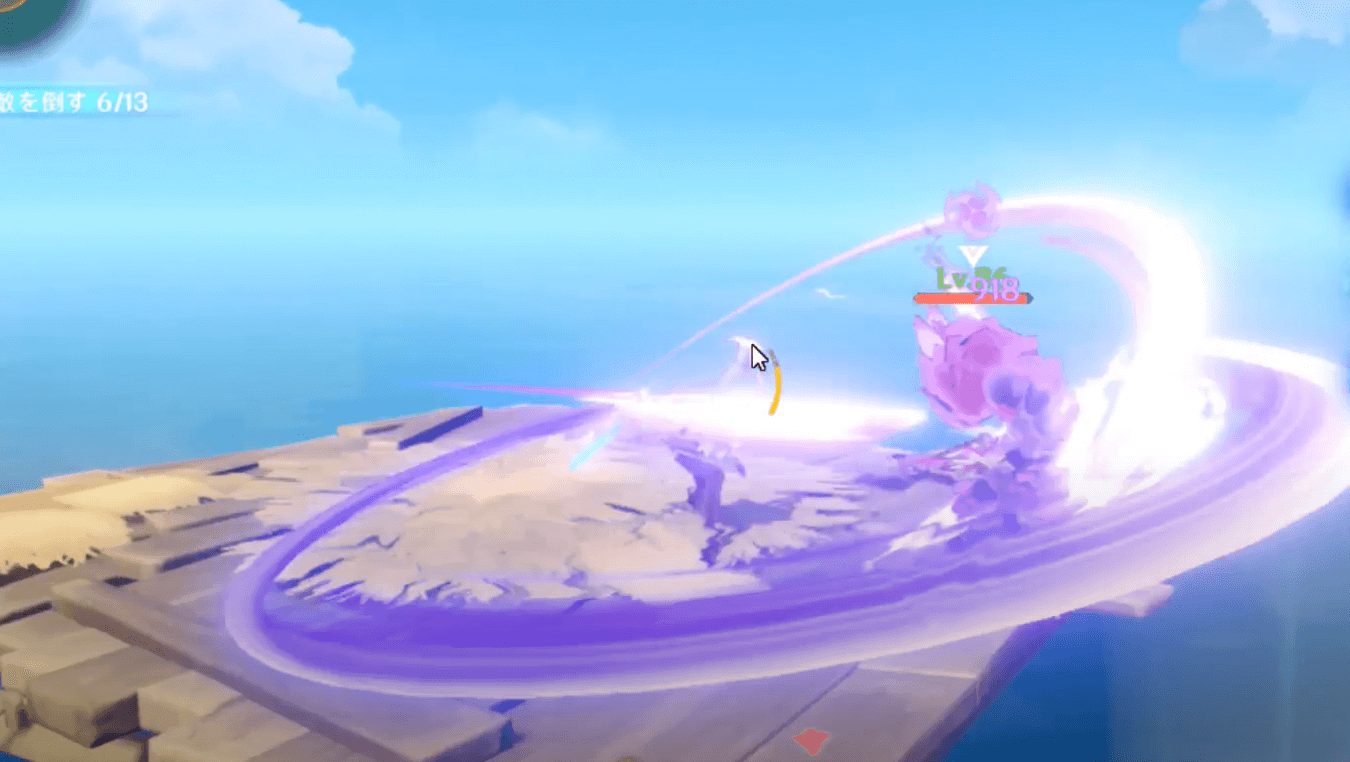 片手剣キャラの重撃