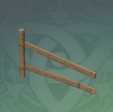 途中まで造られた柵の画像