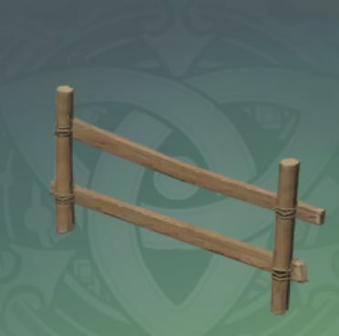 シンプルな木製柵の画像